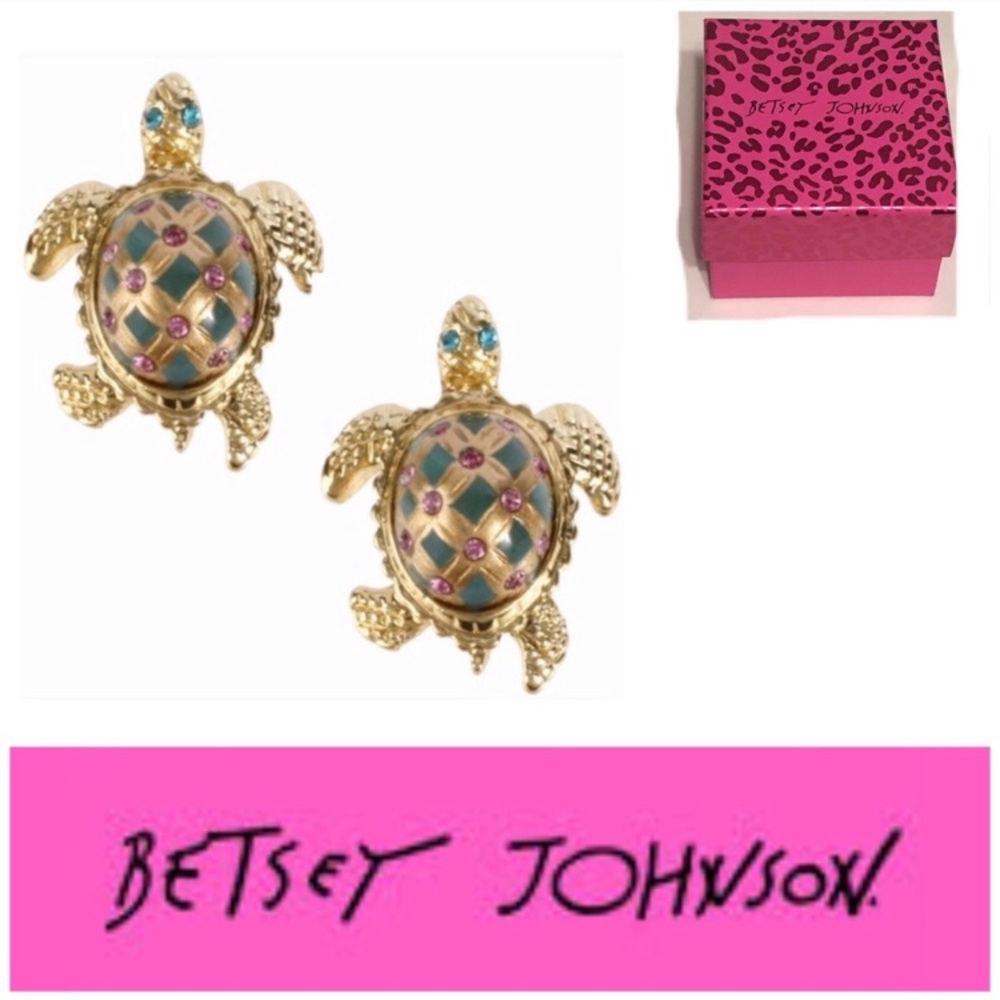 New Betsey Johnson Turtle Stud Earrings - Picture 13 of 16